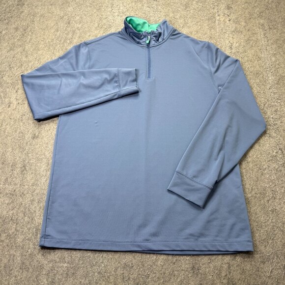 Vineyard Vines Performance 1/4 Zip Pullover Men M Blue 44" x 29" Long Sleeve - Picture 2 of 16